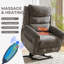 Fauteuil releveur électrique Grace pour personnes âgées avec massage et chauffage, position allongée pour personnes de grande taille, gris-674317011