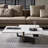 Simple natural marble creative coffee table