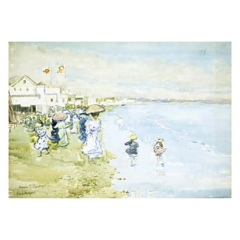 «Revere Beach Boston» par Maurice Brasil Prendergast - estampe numérique, H 22 po x l 28 po