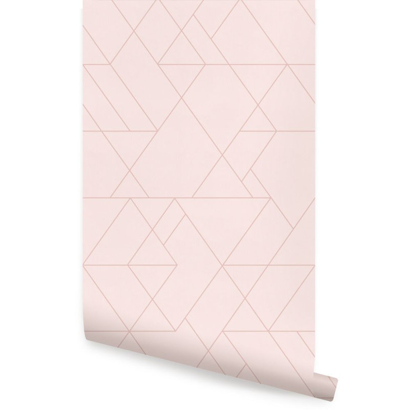 Panneau de papier peint adhésif Stinchcomb, Rose, L 2 pi x L 18 pi