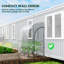 Walk In Lean To 214*118*212 cm Steel 1 Piece Lean-to Greenhouse Clear with Zippered Door-134742397