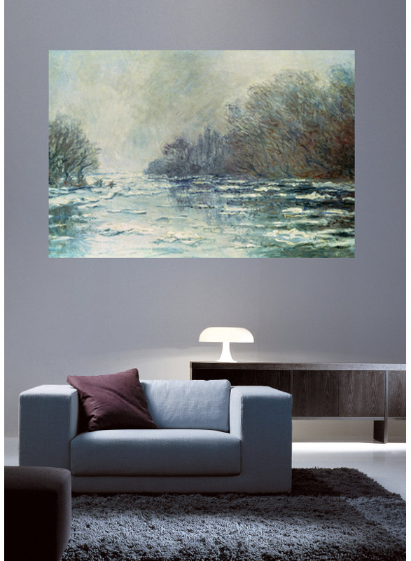 Adhésif décoratif Monet The Break Up at Vetheuil (1883), 16 po x 24 po