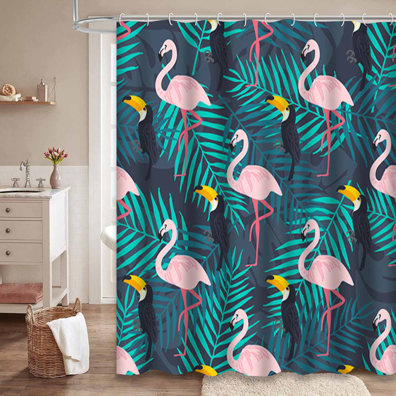Rideau de douche imperméable avec 12 crochets, L 72 po x l 84 po