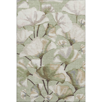 Premium Machine Washable Mayfield AMF2405 Floral Rug