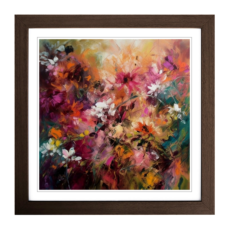 Single Picture Frame Print on Wood, Walnut
