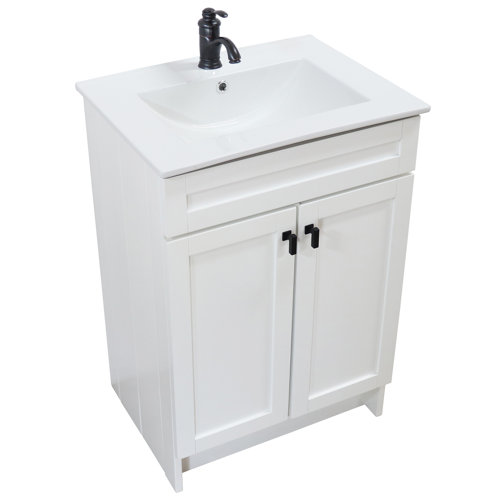 Ebern Designs 24'' Single Bathroom Vanity with Ceramic Top - Wayfair Canada