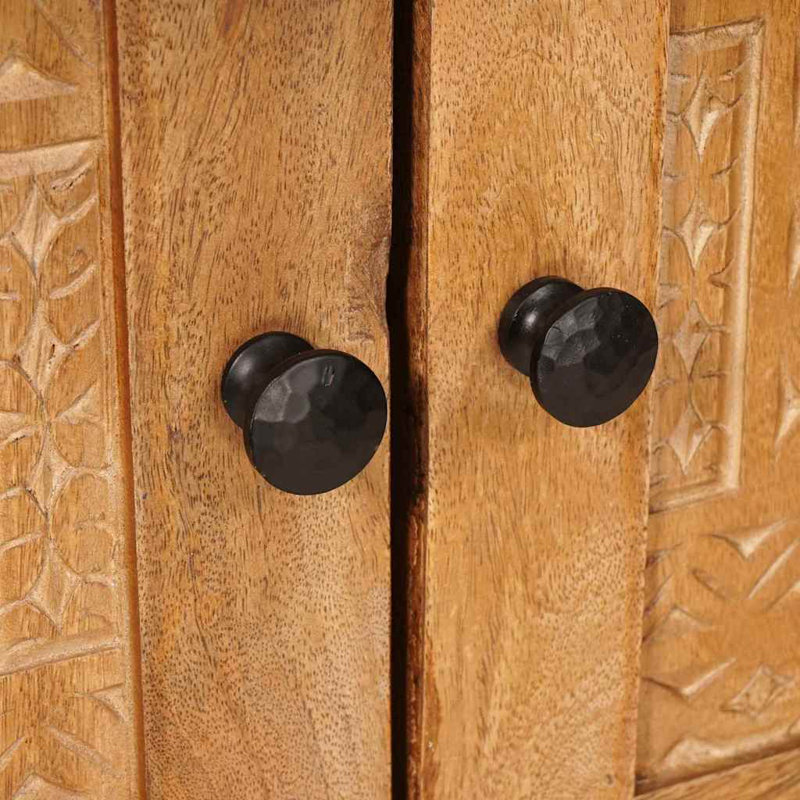Solid Wood Accent Cabinet, Light Brown