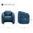 Mona 35.04'' W Modern Tufted Flannel Upholstered Accent Barrel Chair (Set of 2)-616411689
