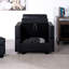 Fauteuil club avec accoudoirs en cuir Gilburt-40646879