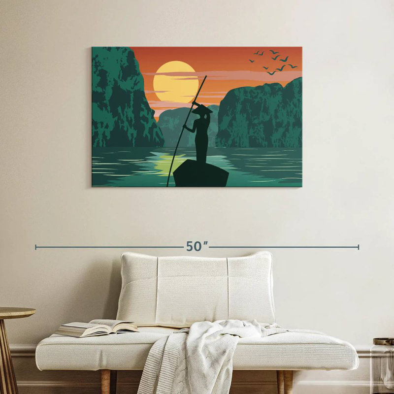 Alvord Canoe In Ha Long Bay, 26" H x 39" W