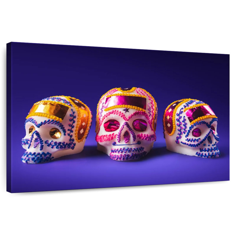 Jour des Morts, Sugar Skulls, H 16 po x l 24 po