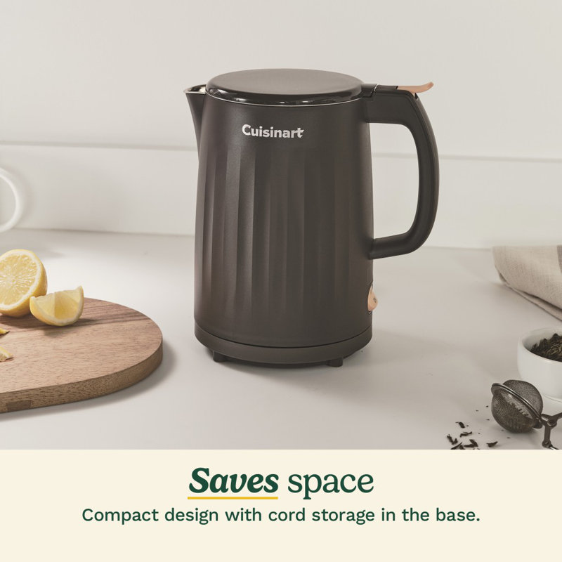 Cuisinart Soho 1-Liter Double-Wall Electric Kettle, Black