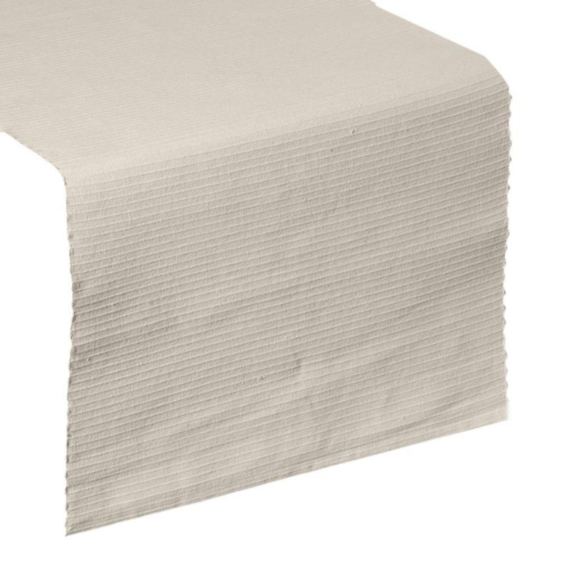 Striped Table Runner, Beige