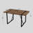 4-6 Person Home Kitchen Dining Table 55", Dark Wood 1.5" Thick Tabletop, Rectangular, Black Metal Legs, Modern Style 55" & Table, Rural Industrial Radiance, Tabletop With Legs For