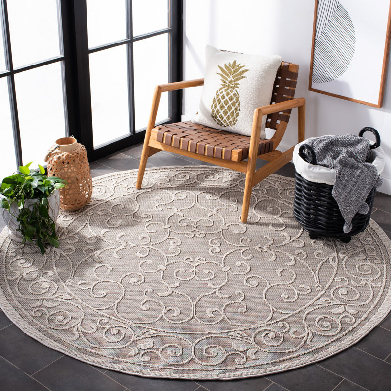 Tapis d'intérieur / extérieur Karlshamn, Rond 6 pi 7 po