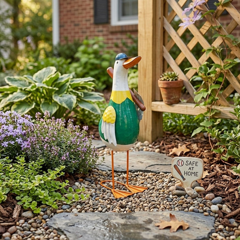 Tin Garden Statue, Green