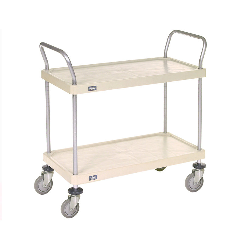 Chariot utilitaire 2 tablettes en plastique massif