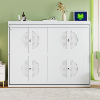 Space-Saving Murphy Wall Bed with Flexible Comfort Slats