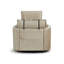 Fauteuil inclinable pivotant douillet et confortable avec appui-tête et repose-pieds réglables-762302962