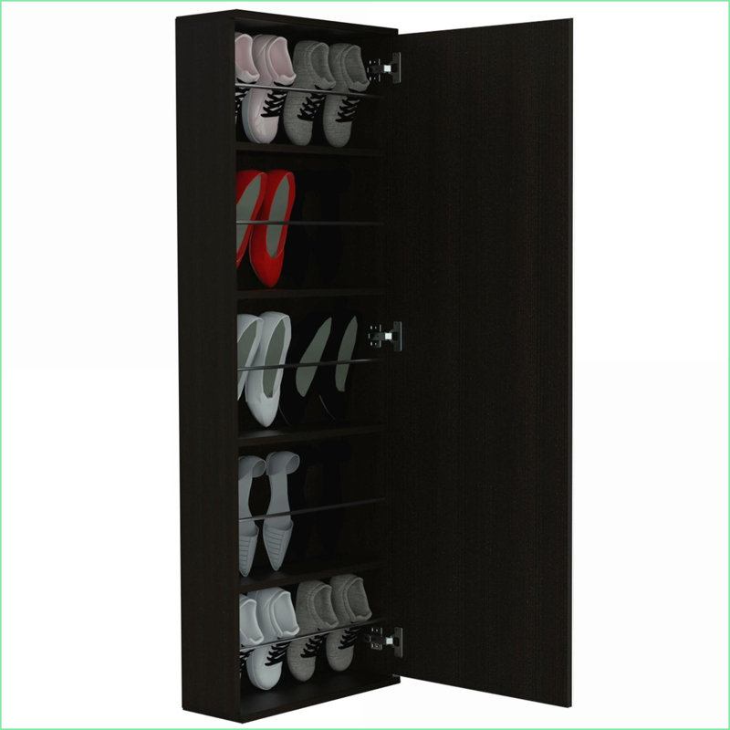 Ensemble de mobilier de chambre à coucher, 3 pièces avec range-chaussures et 2 tables de chevet, noir | Noir | Panneau de particules