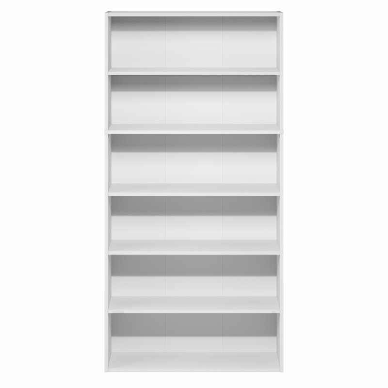 Book Shelf, 6-Tier Bookshelf, Bookcase with Open Storage Shelf, 9.4 x 31.5 x 63, for Home Office, Bedroom, Living Room, White