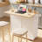 35.4" Kitchen lsland with Trash Can Cabinet, Locking Wheels, Spice & Tower Rack
