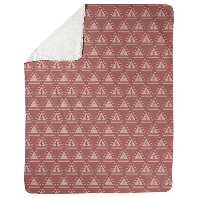 Couverture polaire minimal trees, l 50 po x L 60 po, Rouge