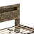 Rustic Chic Platform Bed With Multicolor LED Headboard, Convenient USB Ports