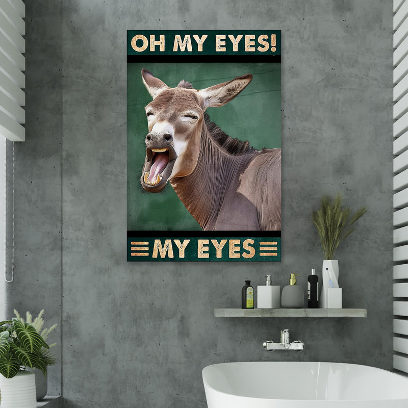 «Donkey Oh My Eyes», impression sur toile tendue, L 24 po x H 36 po