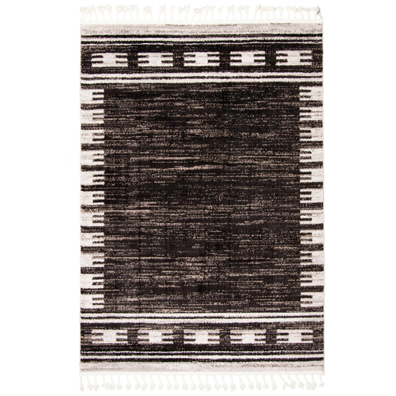 Tapis noir Whittney Harmony, Rectangle 5 pi 2 po x 7 pi 5 po