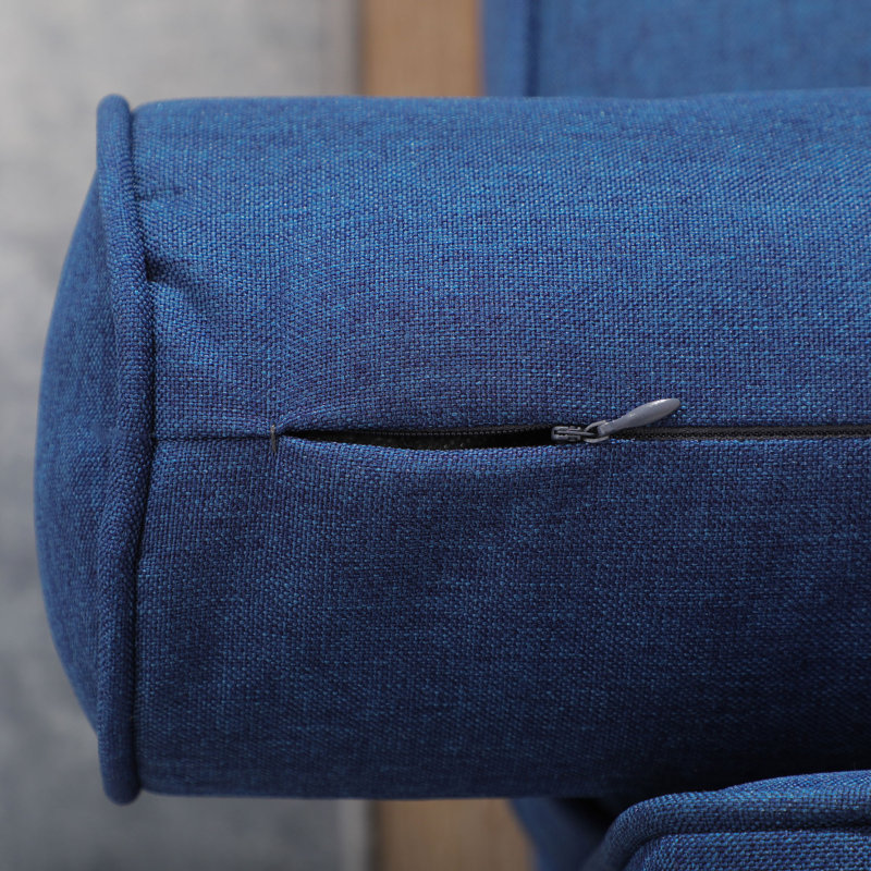 Canapé Chesterfield 80,3 po, Polyester bleu