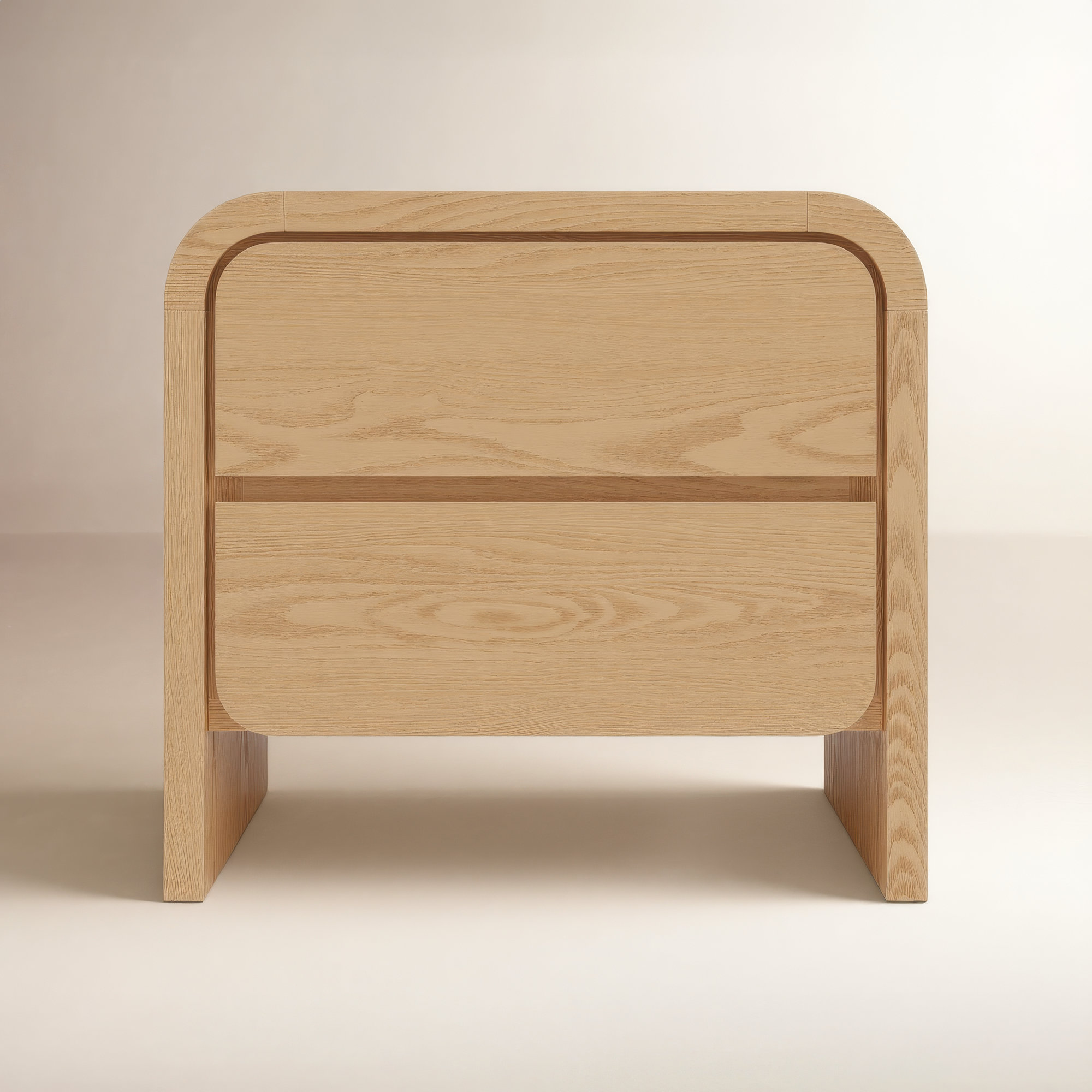 Nori 2-Drawer Fully Assembled Nightstand with Dovetail Joinery , Timber