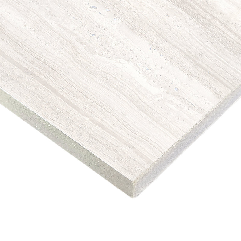 Roswell 11.72'' W x 23.69'' L Porcelain Travertine Look Floor and Wall Tile (15.50 Sq. Ft. / Case), Gray