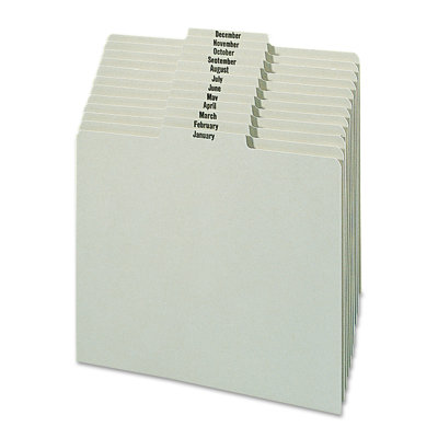 Smead® Monthly Top Tab File Guide Set Paper Flat Files Open