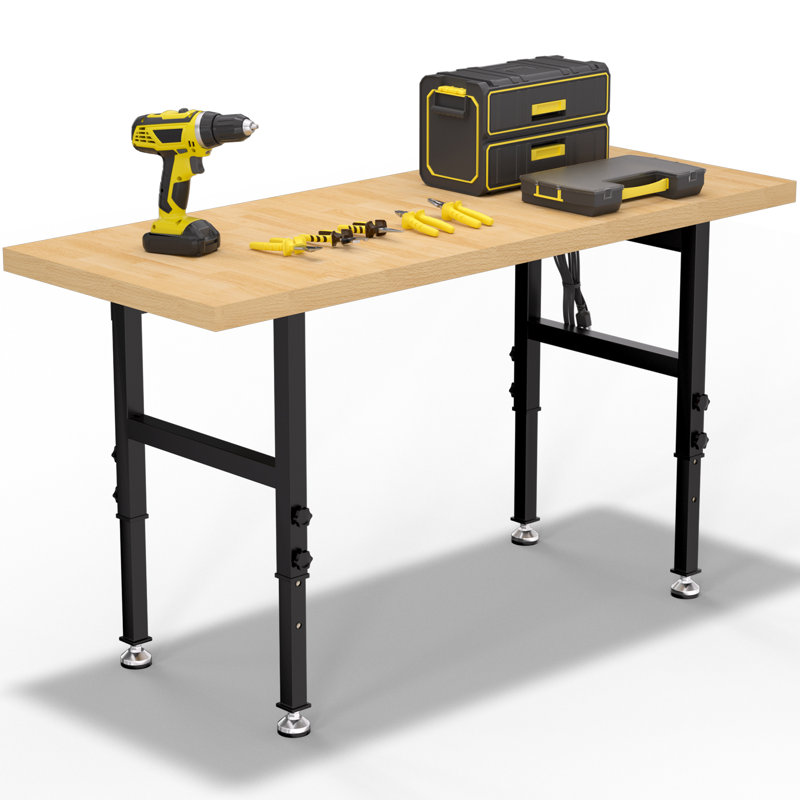 Établi 60 po réglable en hauteur avec prise de courant, 60" W x 27" D