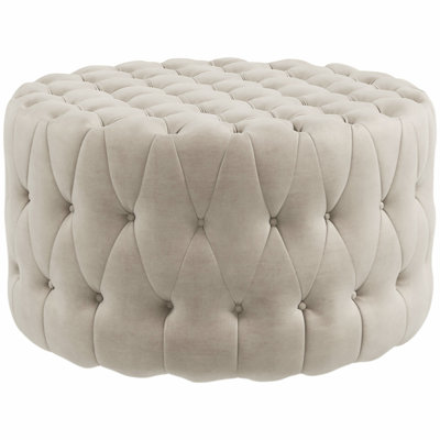 Button Tufted Ottoman