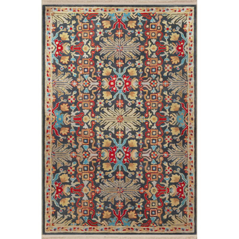 Multi-Colored Mixed Shape and Floral Patterned Creative Modern Decorative Rug, Rectangle 3'11.24" x 5'10.87"