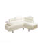 Canapé modulaire en similicuir blanc