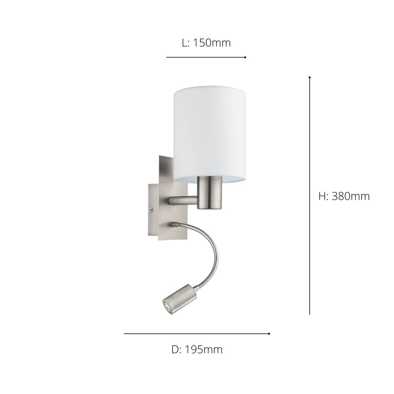Bedsworth LED Armed Sconce, White
