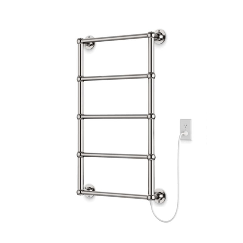 Séchoir à serviettes enfichable Empire Classic 36 "x 22" noir mat, Nickel brossé