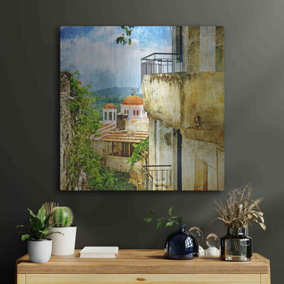«Santorini II», art mural en métal
