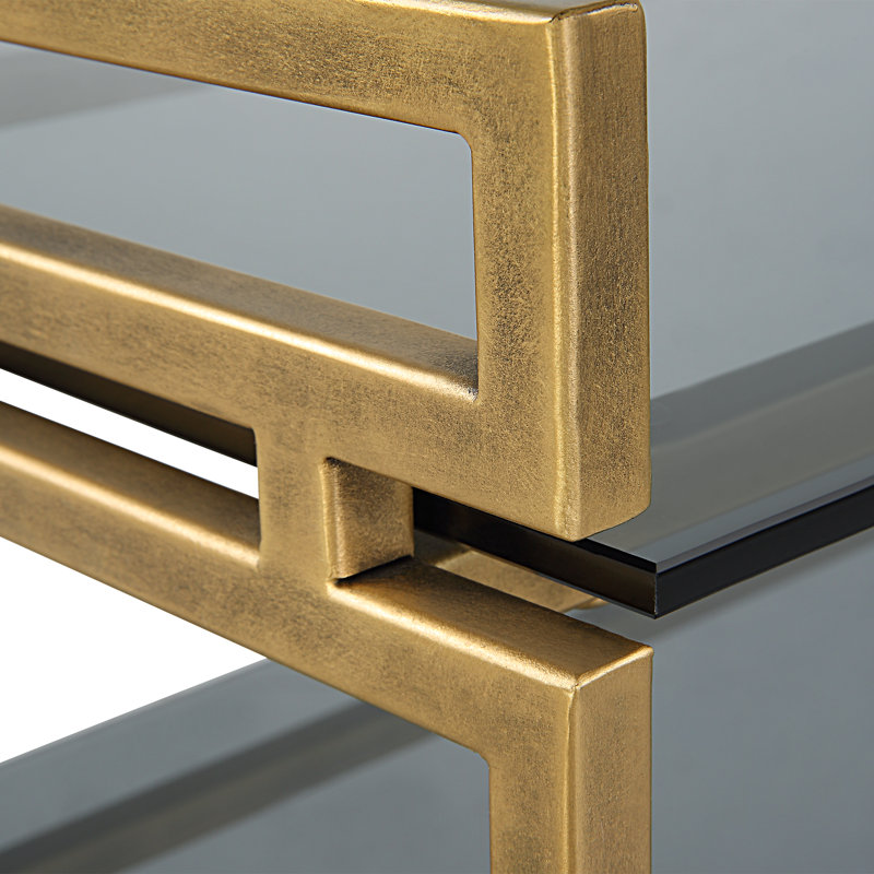 Thasin 40.25'' W Glass Console Table