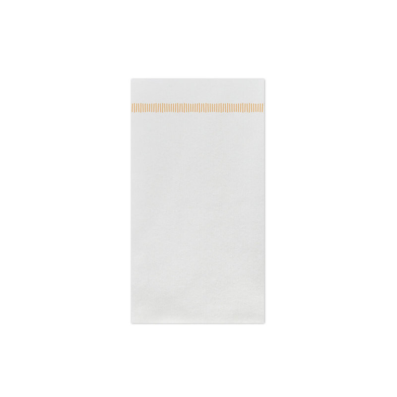 Papersoft Napkins Fringe Guest Towels, White/Yellow