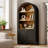 70.5"H X 30.5"W Freestanding Arched Bookcase With Shelves And Cabinet , Modern Open Storage Bookshelf Display Organizer For Bedroom, Livingroom, Home Office-362533652