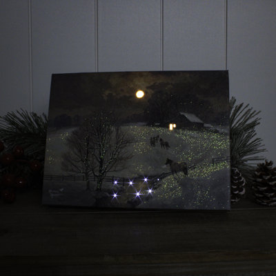 Billy - Frozen Fields 8x6 Lighted Tabletop Canvas