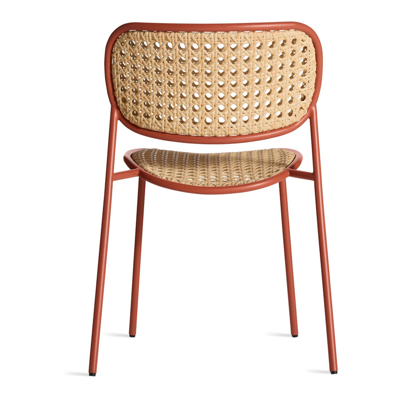 Made You Look Outdoor Dining Side Chair, Tomato