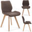 Winkelman 41cm H Velvet Upholstered Upholstered Back Side Chair in Brown