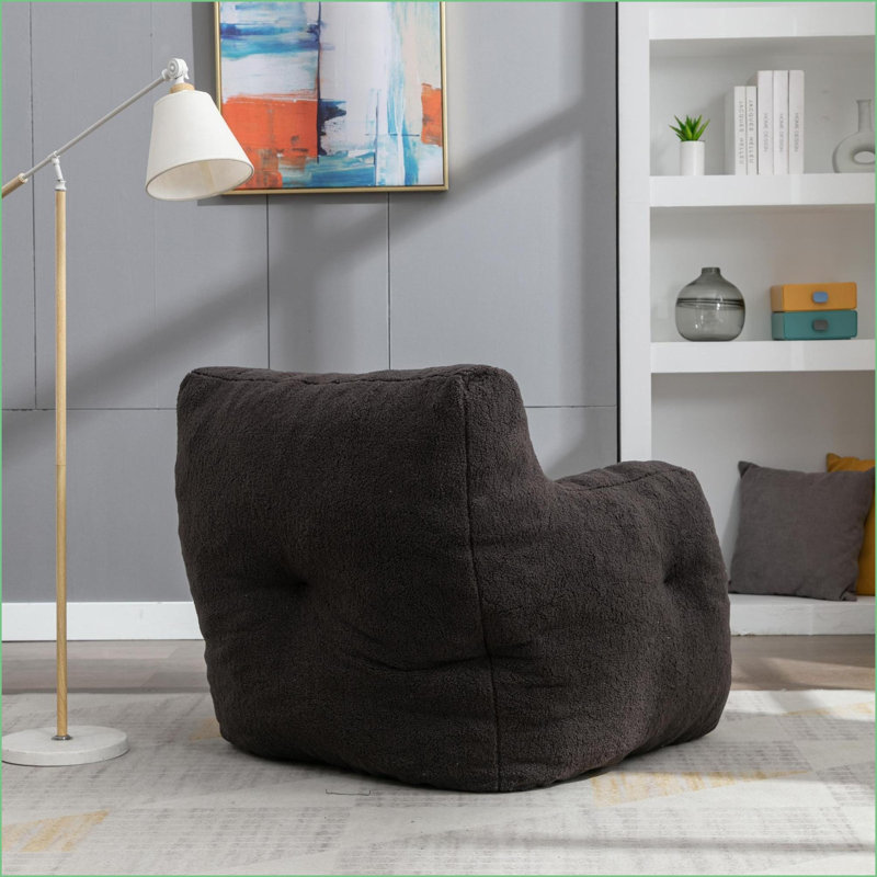 Fauteuil à billes Soft Teddy - sans assemblage, capacité 250 lb | Gris foncé | Ours en peluche, Ours en peluche noir