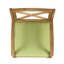 Chaise de salle à manger, 2 pièces avec 2 coussins verts, pour cour, bord de piscine, jardin-123986080