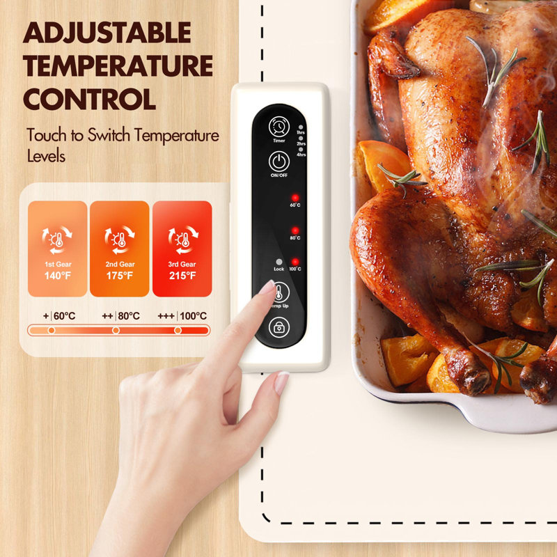 Food Warming Mat,Countertop Warming Mat, White